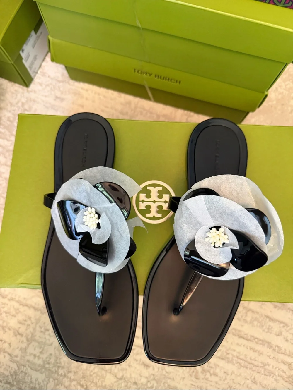 Tory Burch Floral Jelly Sandals